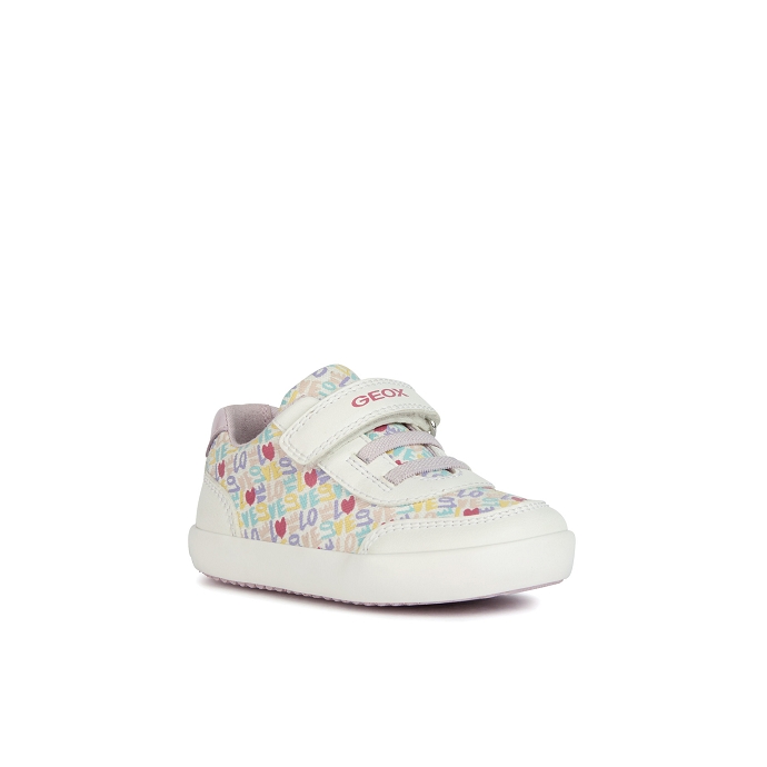 Geox basket b021ma blanc multi