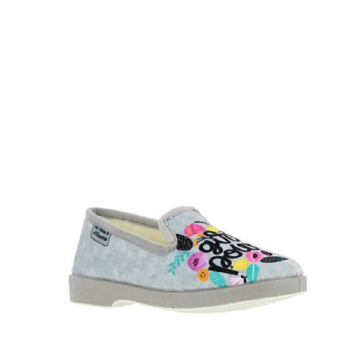 Maison de l espadrille chausson 7643.6 gris