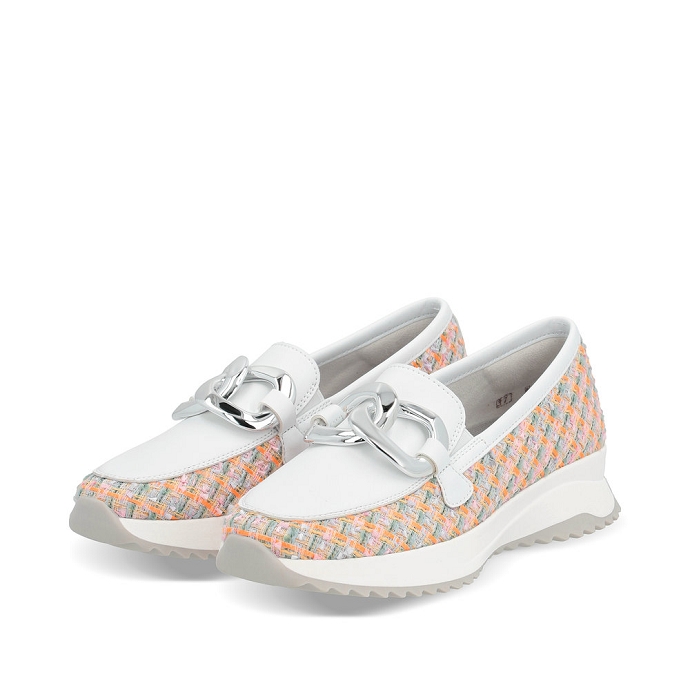 Rieker mocassin w1303.90 blanc multi