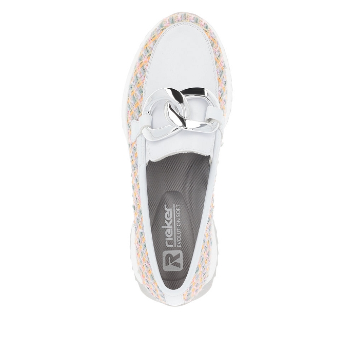 Rieker mocassin w1303.90 blanc multi9997801_5