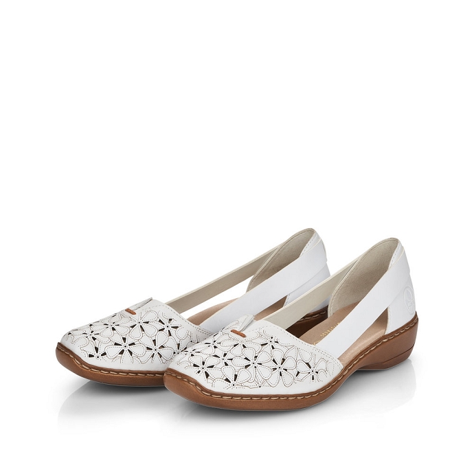 Rieker mocassin 41356.80 blanc