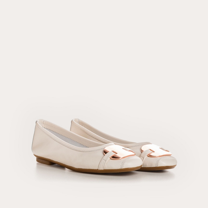 Reqins ballerine hermes blanc