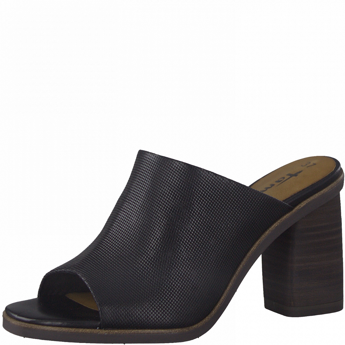 tamaris leather mule