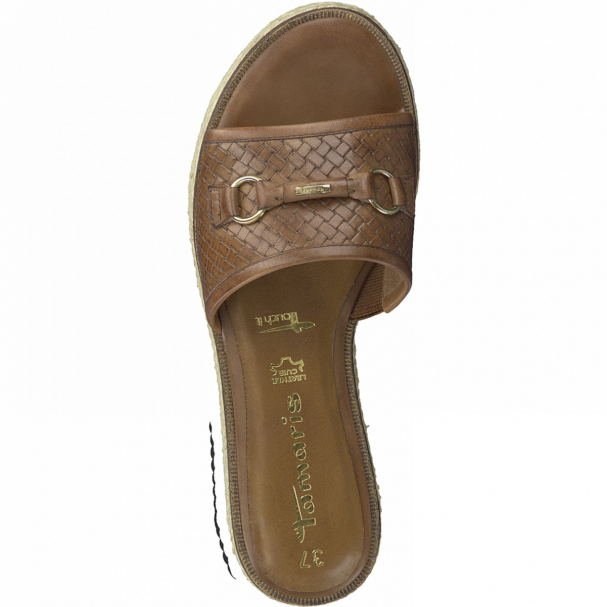 tamaris leather mule