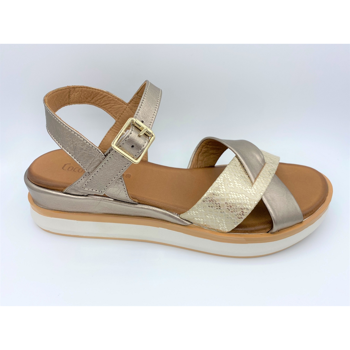 sandale coco abricot