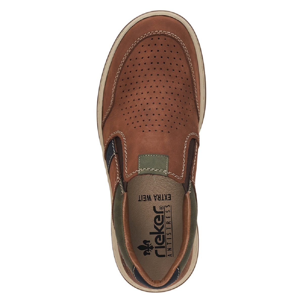 Rieker Chaussures Basses Homme B5265 – Mocassins Confort Anti-Stress – Idéal Quotidien Printemps/Été