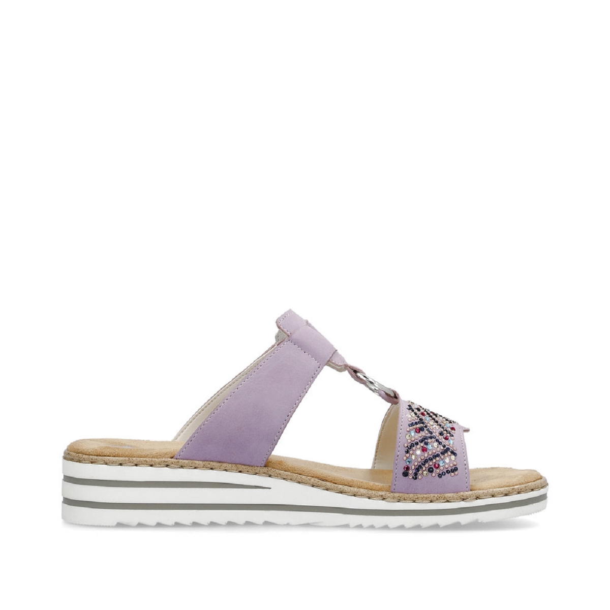 Rieker Femme V0621 - Mules Confortables à Scratch, Semelle Légère Anti-Stress Pour Quotidien Et Printemps/Été
